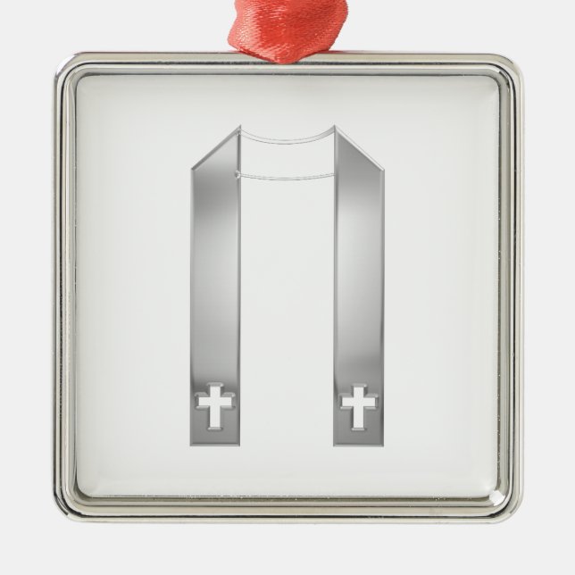 3-D Se Silver Priests lager Julgransprydnad Metall (Framsidan)
