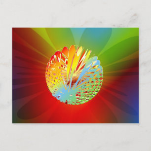 3-d Sphere Vykort