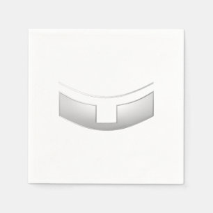 3-D Titta på Silver prästes eller ministerns krono Pappersservett