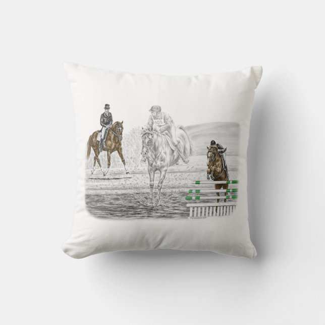 3 dagars kombinerad träning av ridhästar kudde (Framsida)