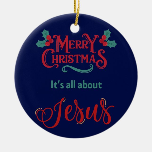 #3 Det handlar om Jesus – jul Julgransprydnad Keramik (Framsidan)