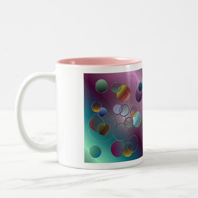 3-dimensionella Flytande cirklar Mugg (Vänster)