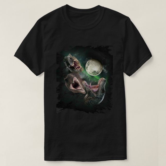 3 dinosaurier måne varg dinosaurir vargar howll t shirt (Design framsida)