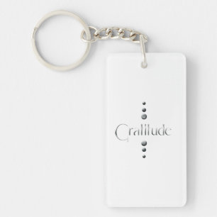 3 Dot Silver block Gratity Nyckelring