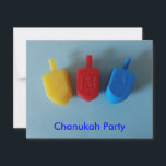 3 Draydels Julkort<br><div class="desc">(utvalda produkter från många)en söt väska med 3 draperier på blå bakgrund och ord Lycklig chanukah skrivet ut i skript.</div>