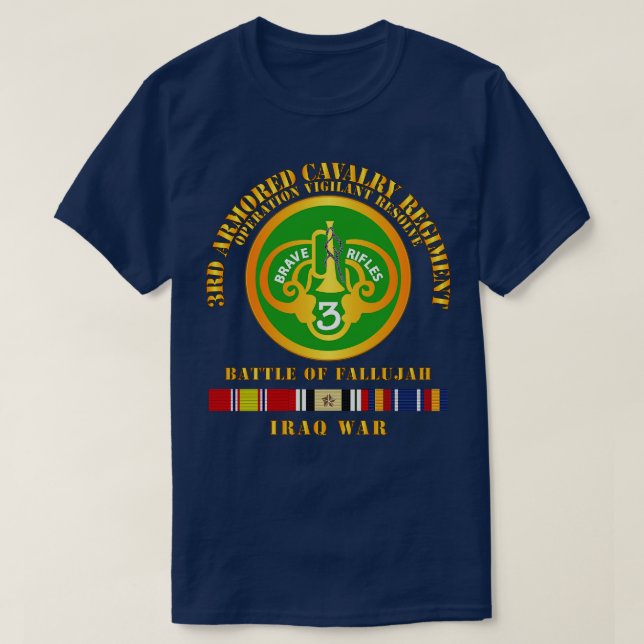 3:e ACR med Irak Svc Fallujah V1 T Shirt (Design framsida)