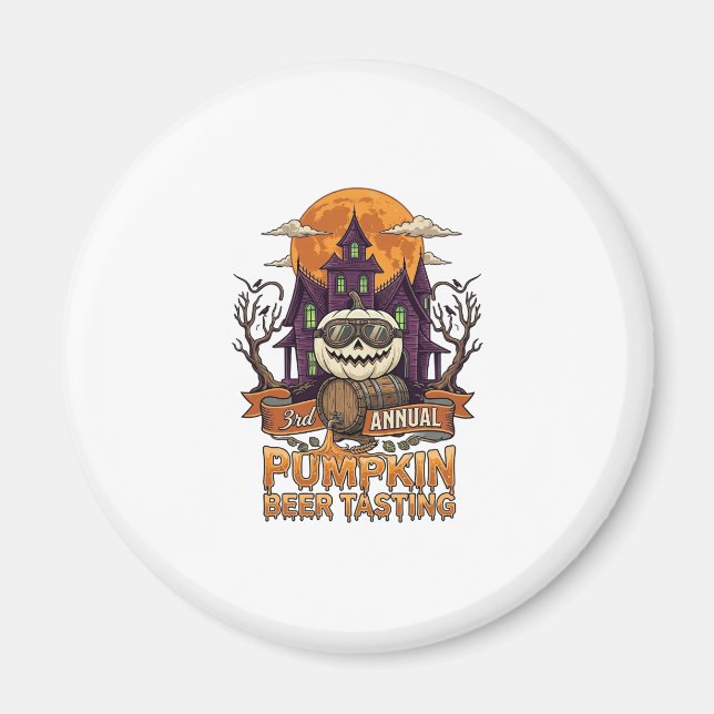 3:e årliga Pumpaölstnings Halloween-spökhus  Magnet (Framsidan)