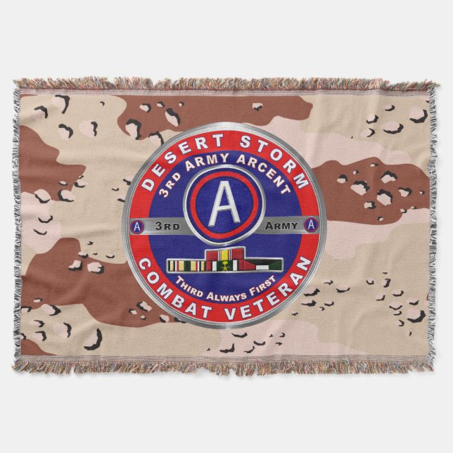 3:e armén ARCENT Desert Storm-veteran Filt (Framsidan)