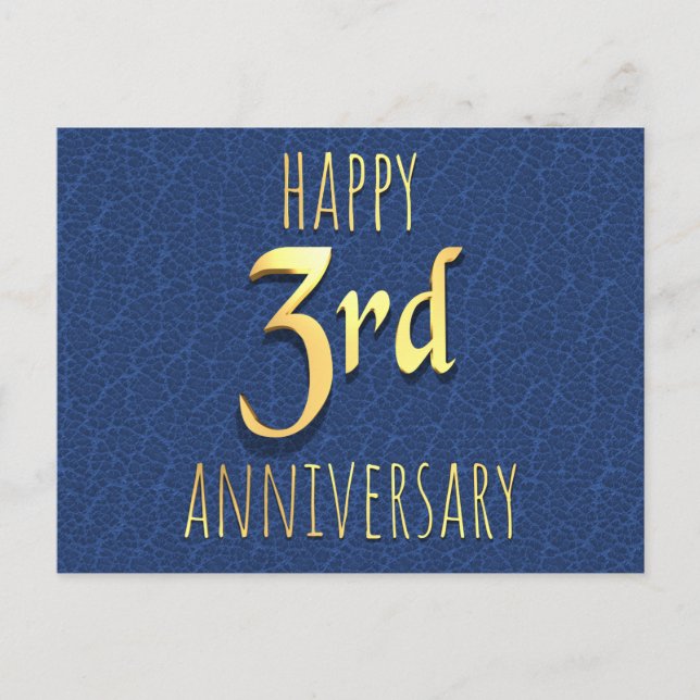 3:e årsjubiléet av Helgdag vykort (Framsida)