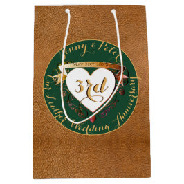 3:e Bröllop-årsdagen för läderbildsGrönten