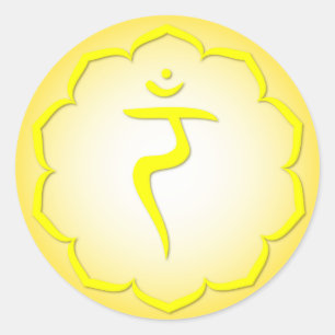 3:e Chakra - Manipura Runt Klistermärke
