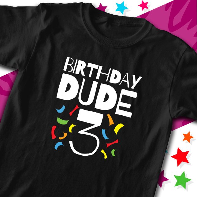 3:e födelsedag 3 Ålderstjuren Party födelsedag 3 T Shirt (Skapare uppladdad)