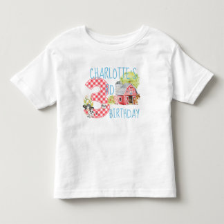 3:e födelsedag Barnyard Djurfödelsedag T Shirt