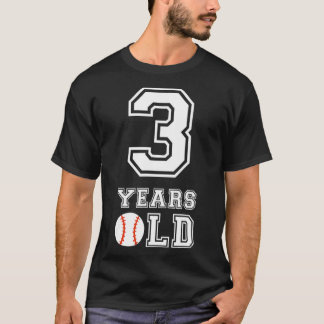 3:e födelsedag Baskeboll stort nummer 3:e årsålder T Shirt