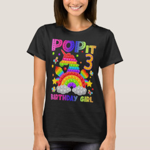 3:e födelsedag Fidget Leksak Pop it Birthday Girl T Shirt
