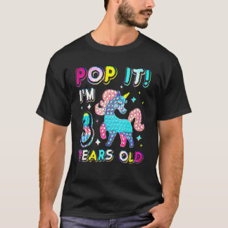 3:e födelsedag Fidget Leksak Pop it Birthday Girl T Shirt