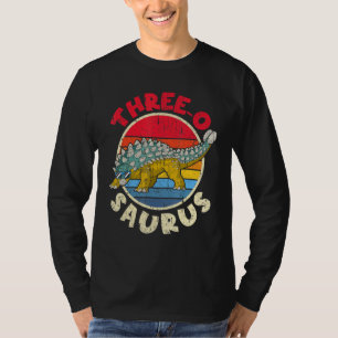 3:e födelsedagen 3 O Saurus I Ankylosaurus I Famil T Shirt
