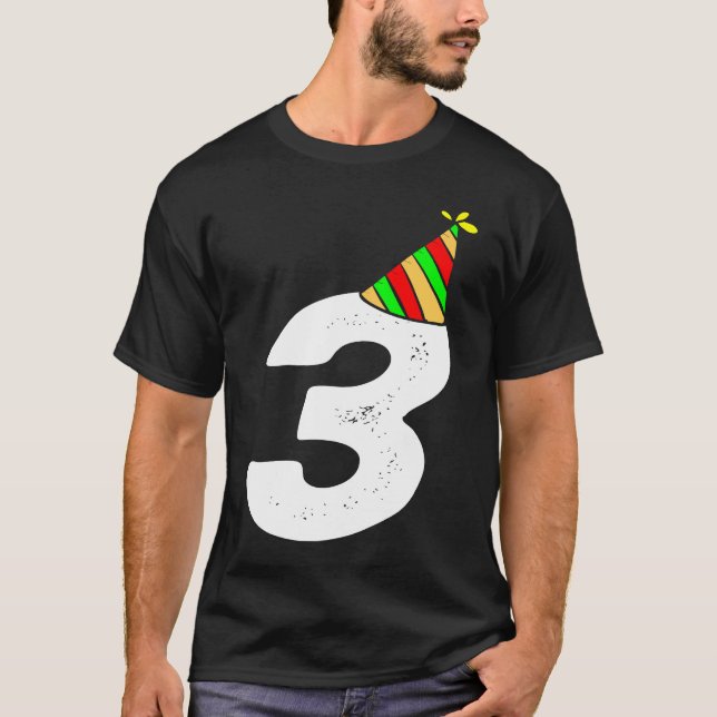 3:e födelsedagen Barn 3 år gammal med lilla H T Shirt (Framsida)