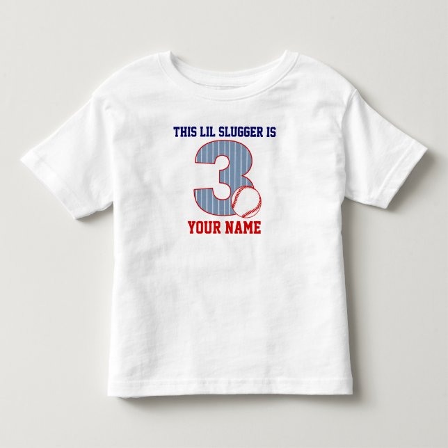 3:e födelsedagen Baskeball-Personlig T-shirt (Framsida)