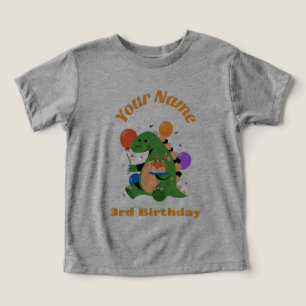 3:e födelsedagen Dino T Shirt