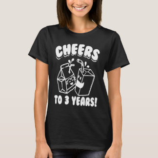 3:e födelsedagen: Drick kartonger Cute 3 år gamla  T Shirt