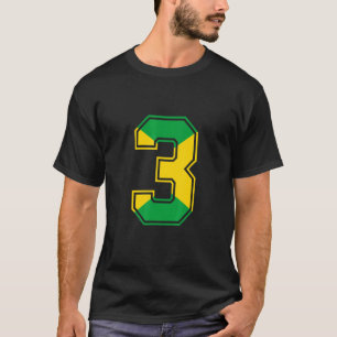 3:e födelsedagen Jamaican 3 år gammalt nummer 3 Ja T Shirt