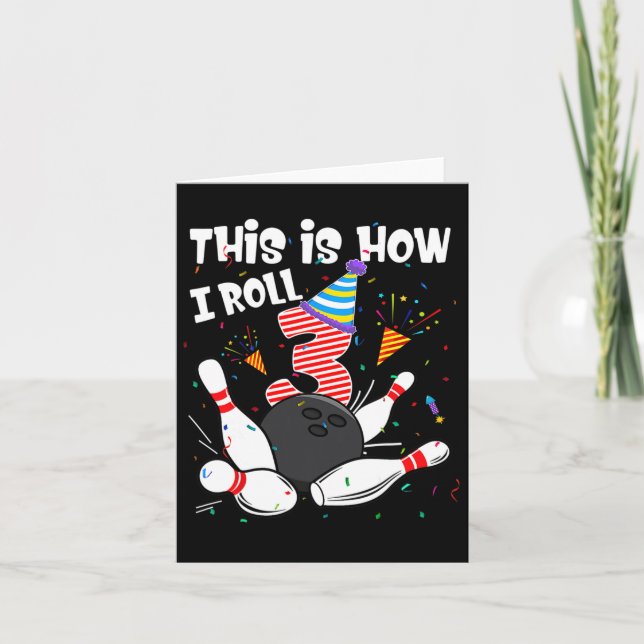 3:e födelsedagen Så här rullar jag upp 3 års gamla Kort (Framsida)