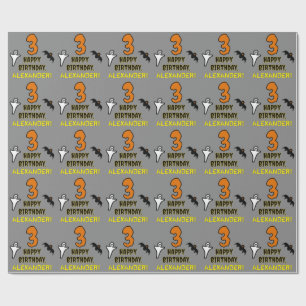3:e födelsedagen: Spooky Halloween-tema + anpassat Presentpapper