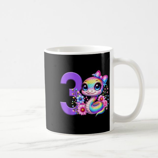 3:e födelsedagsflicka Ormfest Regnbåge Coquette Bo Kaffemugg (Höger)