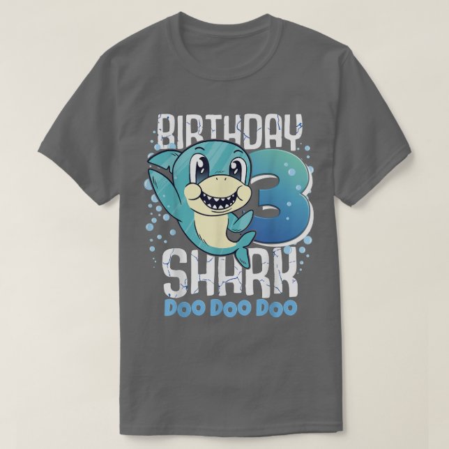 3:e födelsedagshajen 3 år t shirt (Design framsida)