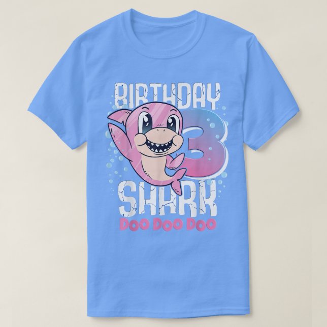 3:e födelsedagshajen 3 år t shirt (Design framsida)