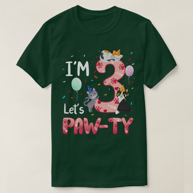 3:e födelsedagskalkattungar Kattunge 3-åringar Bda T Shirt (Design framsida)
