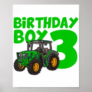 3:e födelsedagskoraktor Farm 3 år gammal födelseda Poster