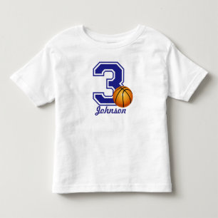 3:e födelsedagskorgens personlig i basket tee shirt