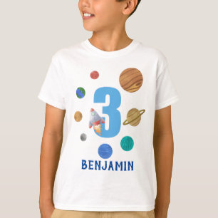 3:e födelsedagsplanet för solsystem t shirt
