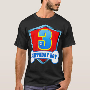 3:e födelsedagspojken 3 år gammal patrol Hundar  T Shirt