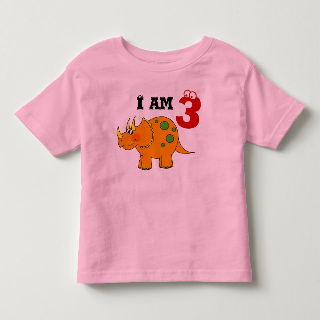 3:e födelsedagspresent, dinosaur triceratops tröja (Framsida)