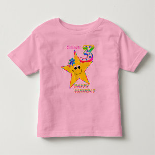 3:e födelsedagsstjärnor t-shirt