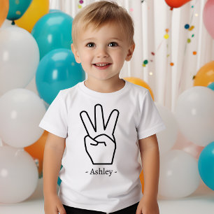 3:e födelsedagstjejen 3 år gammal Baby Party T Shirt