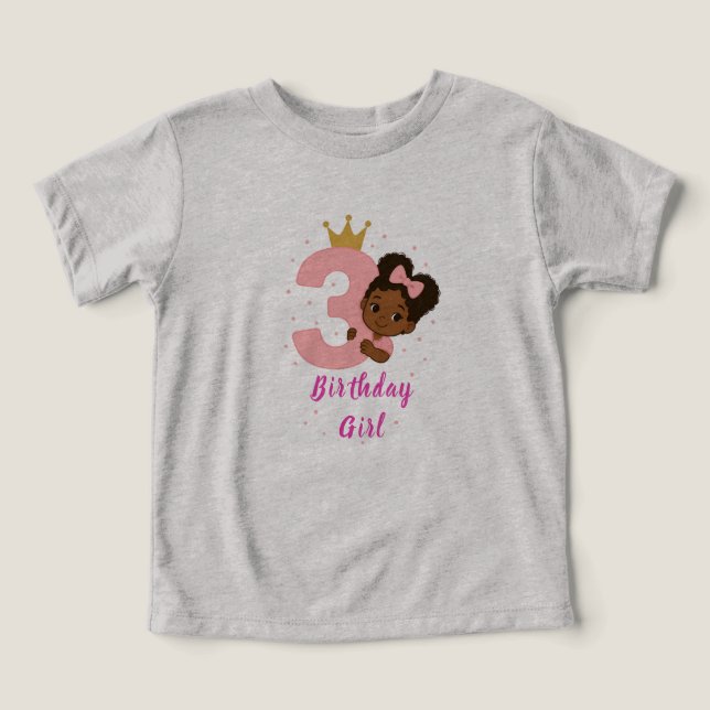 3:e födelsedagstjejsaren med Sweet Småbarn T Shirt (Design Framsida)