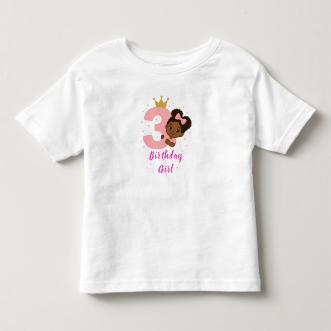 3:e födelsedagstjejsaren med Sweet Småbarn T Shirt (Framsida)