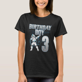 3:e födelsedagstjocken Dabbing Robot 3 ÅRS Bday T Shirt