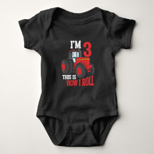 3:e födelsedagstraktorn som älskar Kid 3 år gammal T Shirt