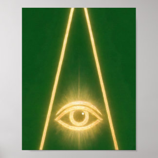 3:e graden — Alltseende öga frimurarisk konst Poster