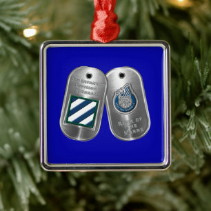 3:e ID infanteridivisionens jul Julgransprydnad Metall