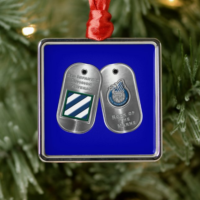 3:e ID infanteridivisionens jul Julgransprydnad Metall (Träd)