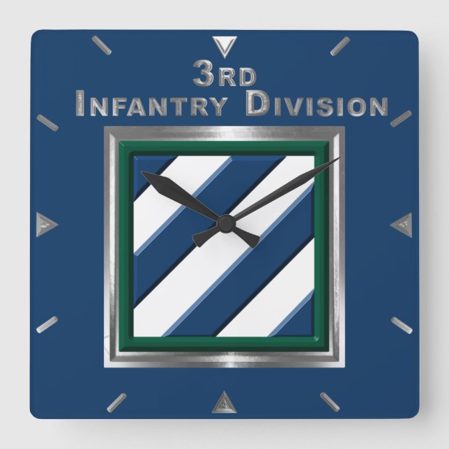 3:e infanteridivisionen fyrkantig klocka (Framsida)