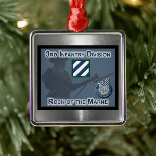 3:e infanteridivisionens jul julgransprydnad metall