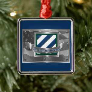 3:e infanteridivisionens jul julgransprydnad metall