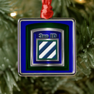 3:e infanteridivisionens jul julgransprydnad metall